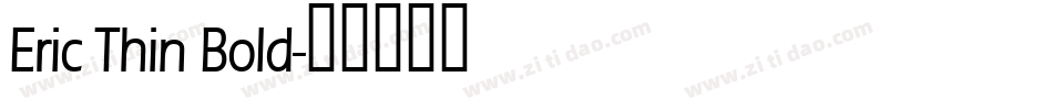 Eric Thin Bold字体转换